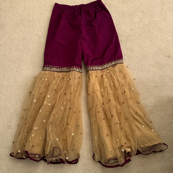 New Purple Palazzo Suit with Pants - Picture 3 of 9